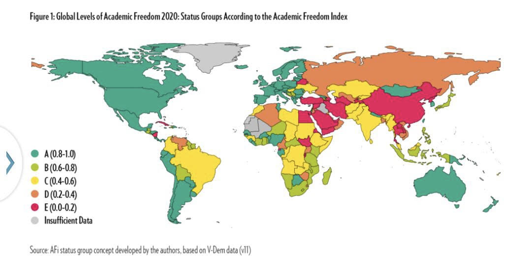 libertad academica en el mundo 2021